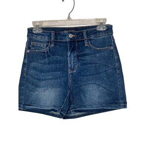 Judy Blue Womens High-Rise Distressed Denim Shorts Size S Cotton Blend